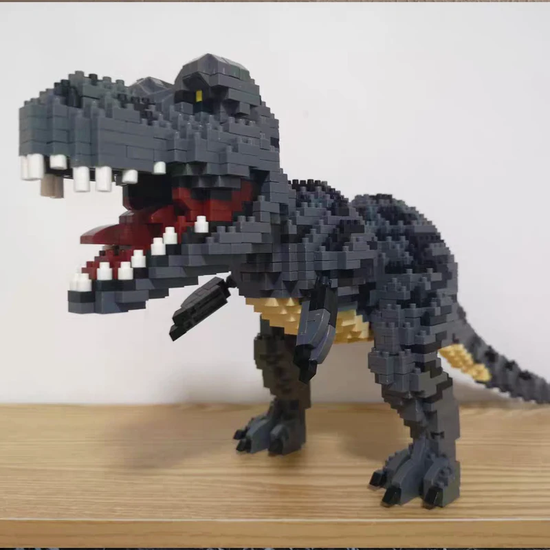 Tyrannosaurus Rex Micro Khối Xây Dựng Gạch Velociraptor Mô Hình Công Viên Kỷ Jura Hình Khủng Long Đồ Chơi Dành Cho Trẻ Em Quà Tặng Sinh Nhật