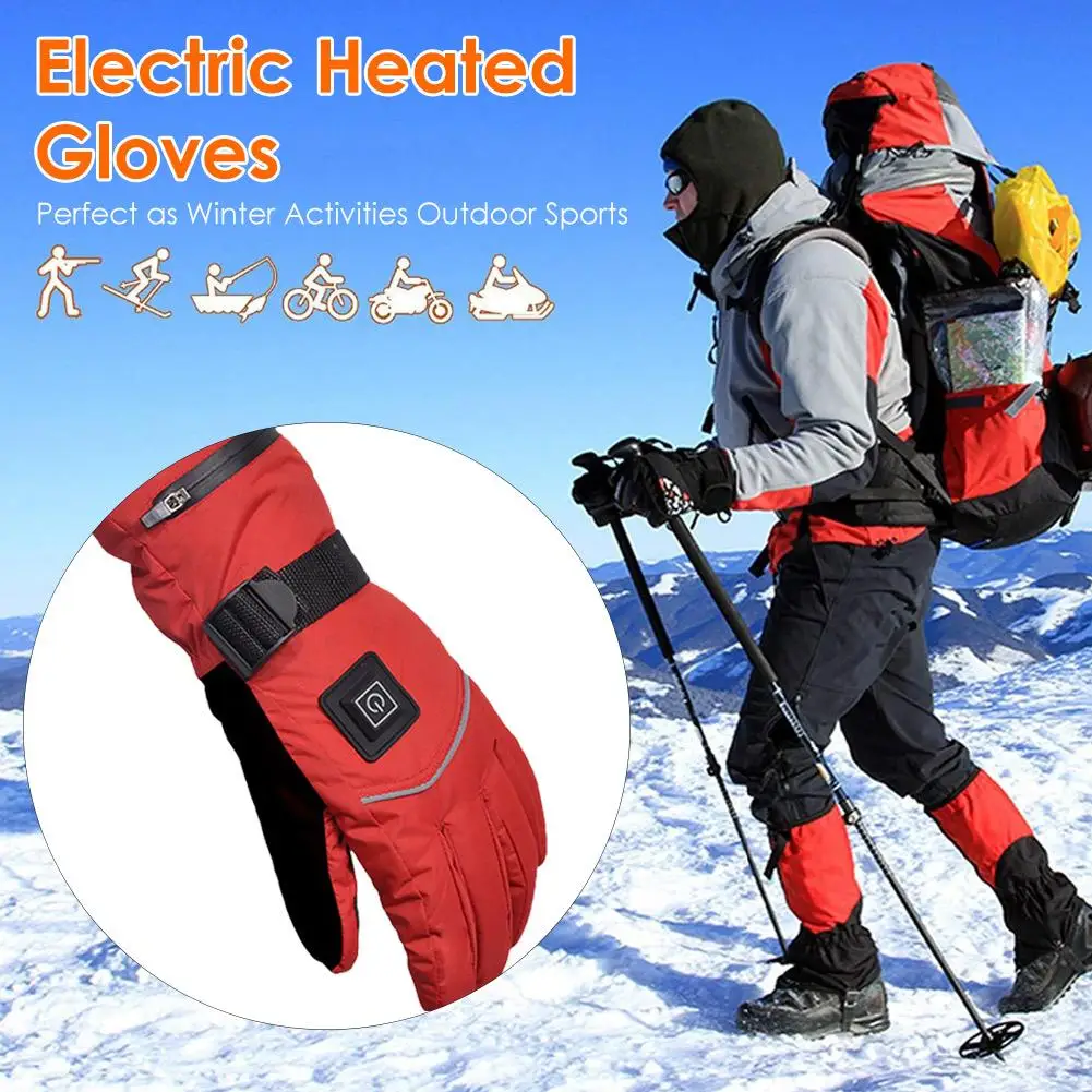 Winter Heated Gloves Heating Gloves Comfortable Functional For Outdoor Riding Skiing Playing