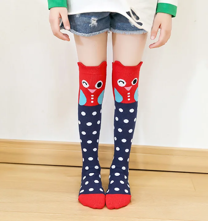 Girl Socks  Knee Socks Kids Dance Legwarmers Cute Bear Animal Cartoon 3 -12 Years Old Cotton Long Tube Princess