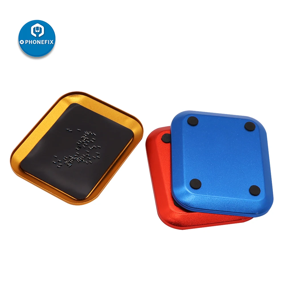 M105 Magnetic Screw Storage Box Aluminum Alloy Tray Pad Electronic Parts Container for Phone RC Crawler Car Drone Repair Tool