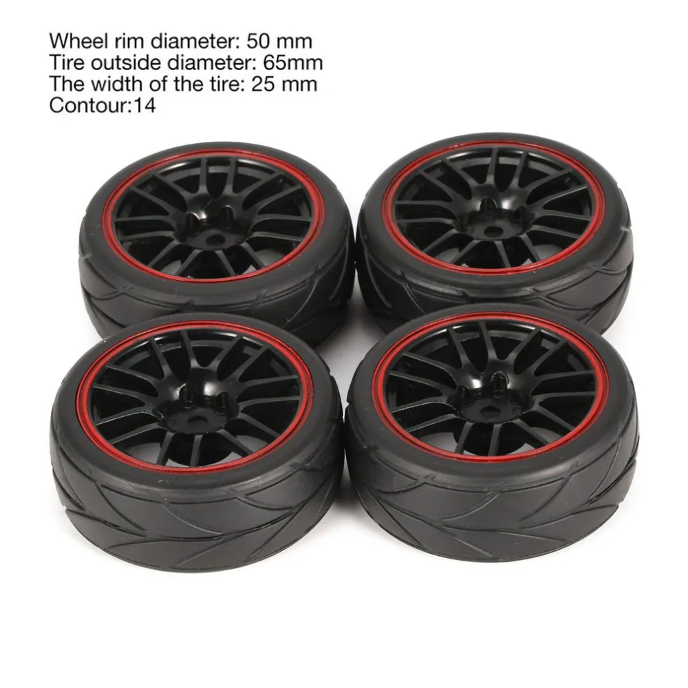 For 1/10 RC Korte Baan Truck Wielen en Banden 4 STUKS Hex 12mm for 1/10