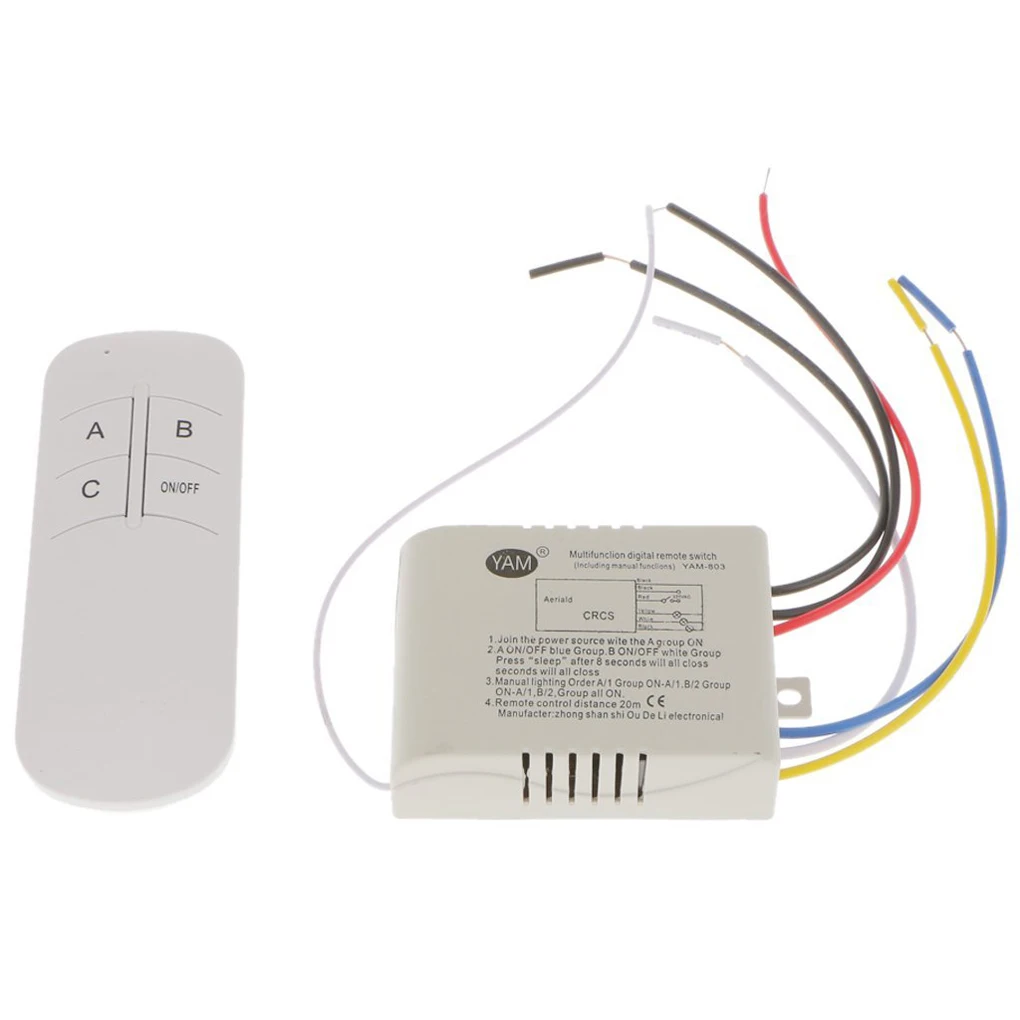 220V Multifunctional Remote Control Switch Wireless Digital Lamp Light Remote Control Switch