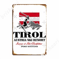 Alpine Austria Tyrol Tirol Flag Metal Sign Wall Cave Kitchen Create Wall Decor Tin Sign Posters