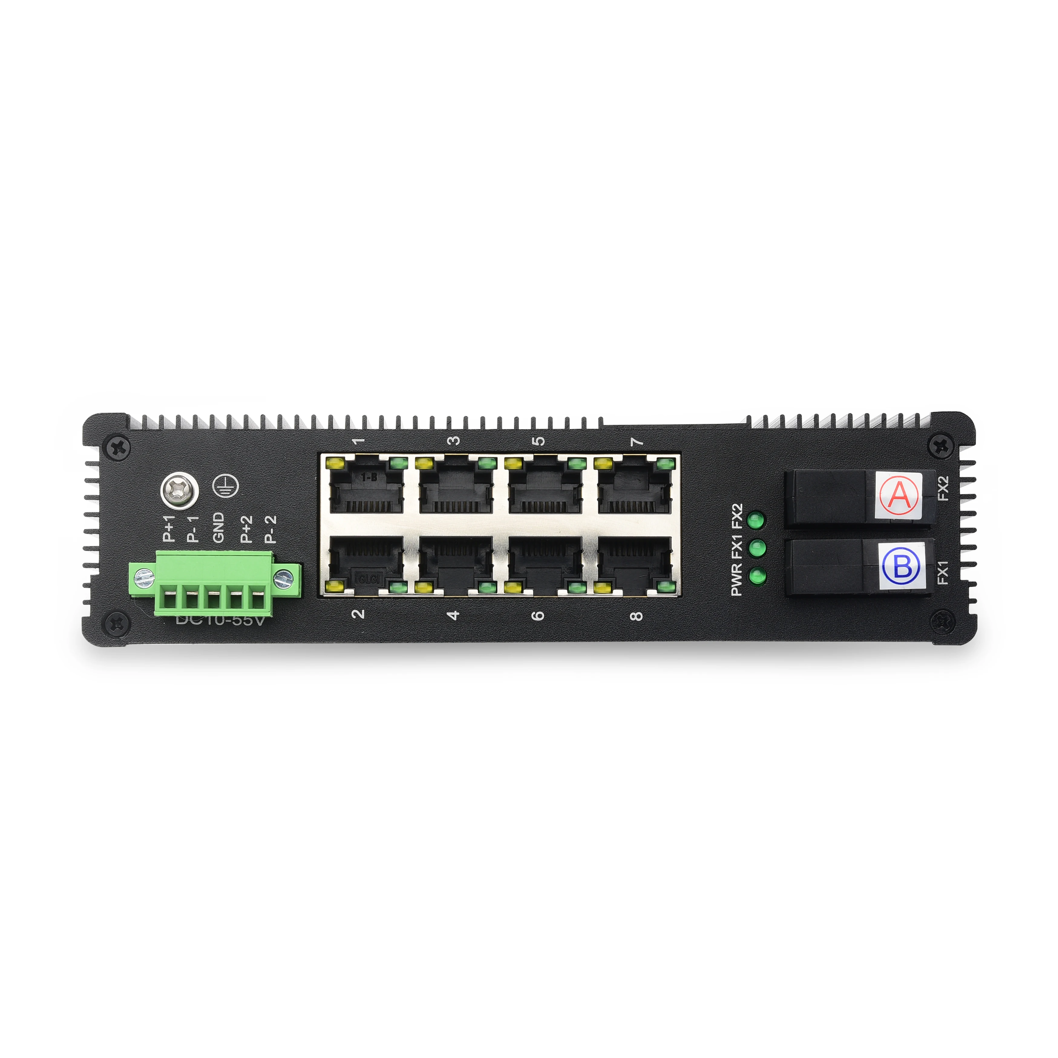 10 Ports  Industrial Gigabit DIN-Rail Network Unmanaged Switch For Outdoor IoT Citywide Surveillance  Transportation