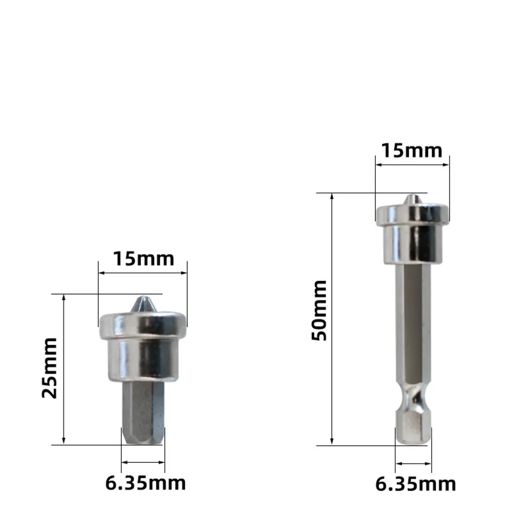 5Pcs 25/50mm Plasterboard Screws Locating Batch Head Screwdriver Bits Hex Shank PH2 Drywall Dimpler Bits Drilling Bits Tools