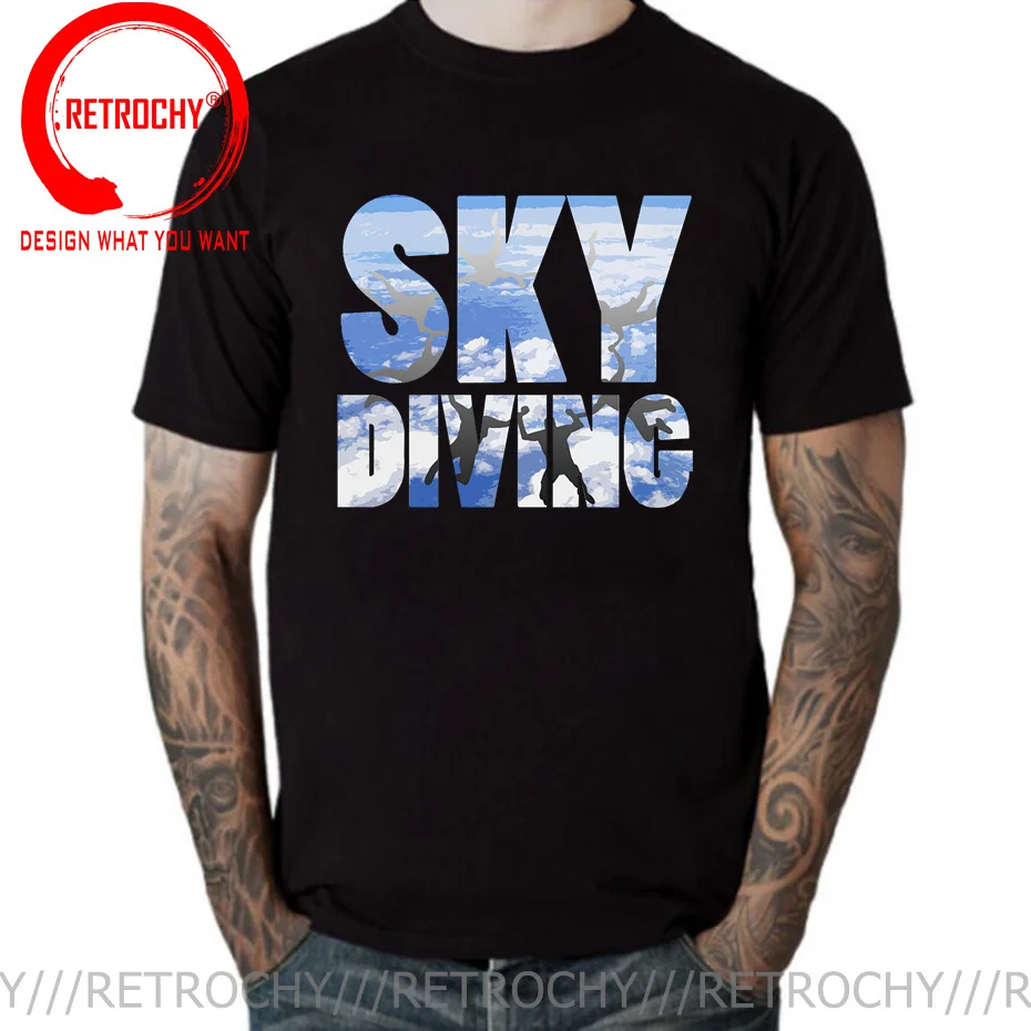 Mens T Shirt Paraglider Sky Diver Skydiving Gift Because the Door was Open T-Shirt Paragliding T-Shirt Parachute Skydive T Shirt