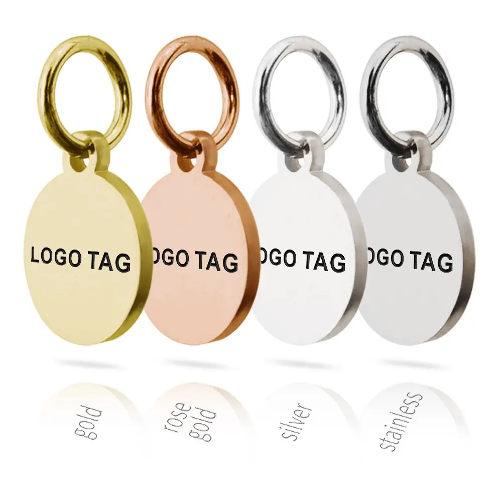 MaiLun 50 Stück 12 mm Edelstahl-Tags, individuelles Logo-Design, Text, lasergraviert, Halskette, Anhänger, Armband-Charms, gravierbare Charms – Detail 2