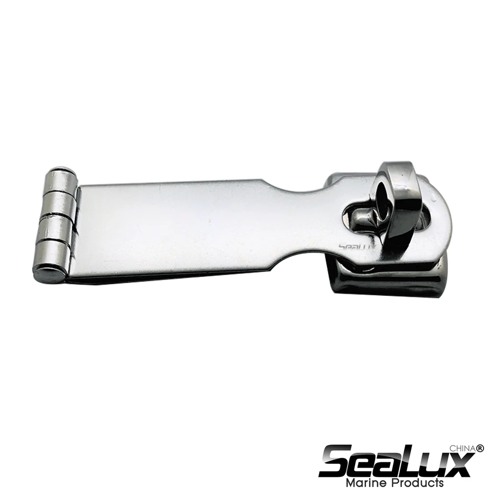 Sealux Marine grade Stainless Steel Hardware Swivel Eye Locking Safety Hasp latch for Boat Yacht Fishing Marine accessory