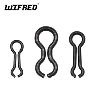 Wifreo, paquete de 100/50 Uds., ojales de plomo para pesca, líder a presión, anillo de latón, tornillo DO IT MOLD LOOPS, hojas de pesca de carpa, negro mate