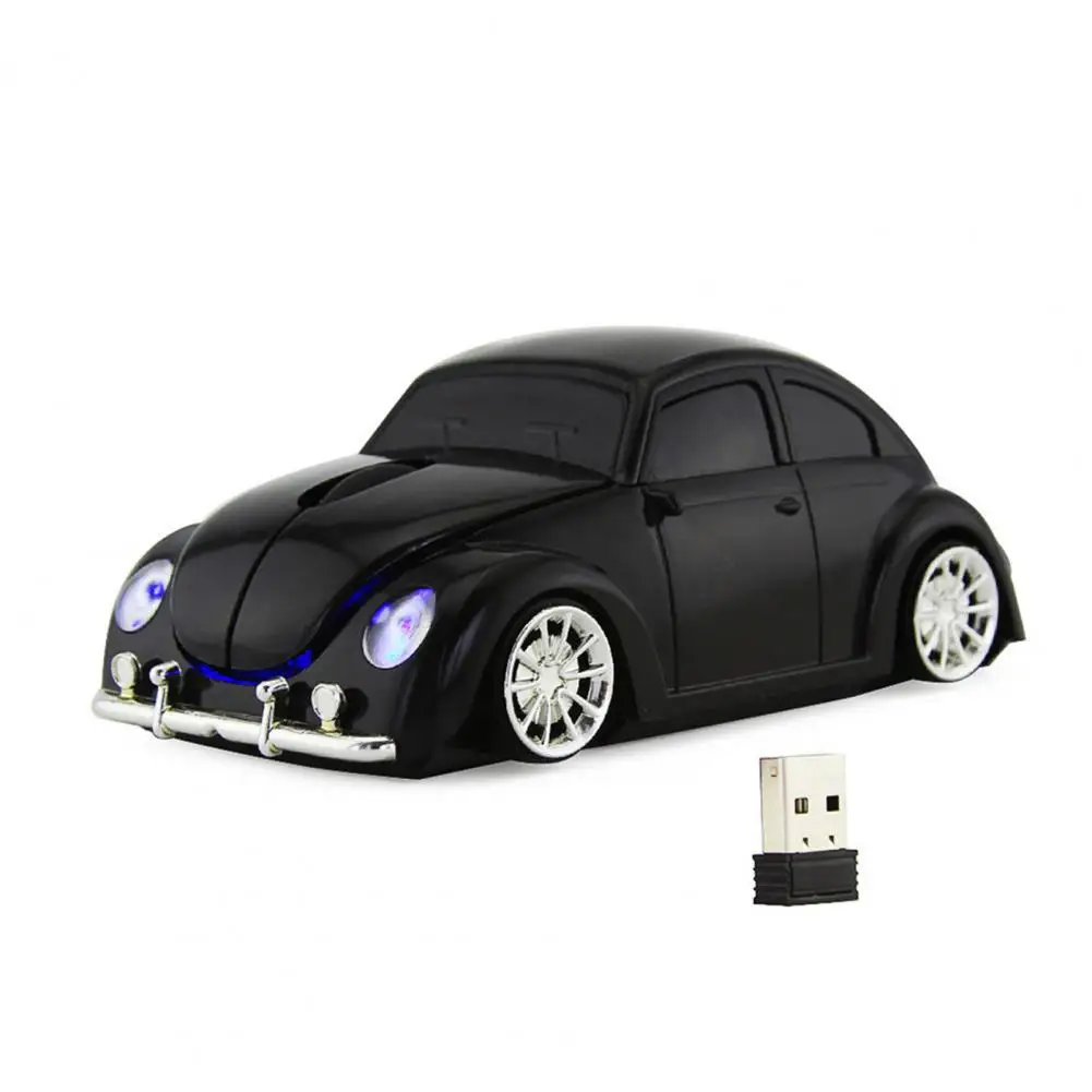 Beetle Car Shape Mouse Small Computer Mouse Ergonomic 2.4GHz Wireless Gaming Mouse With Receiver For PC Laptop