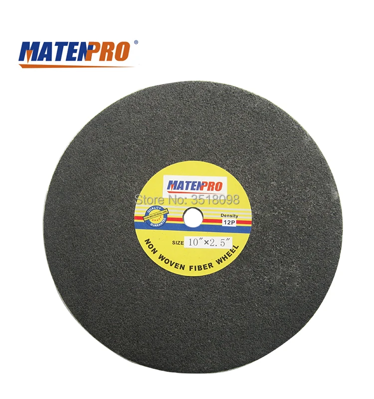 10 inch black Nonwoven Polishing Wheel, Fast Heat Dispelling, No Black Discoloration, Abrasion-resistant