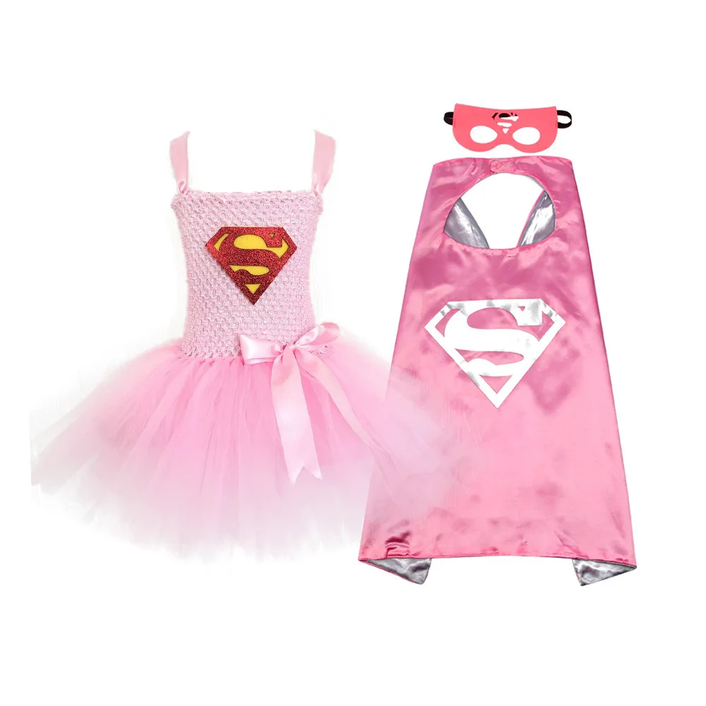 Wonder Girls Trajes de Halloween para Meninas Tutu Vestido Super Herói Inspirado Roupas Anime Cosplay Traje Roupas de Festa de Aniversário