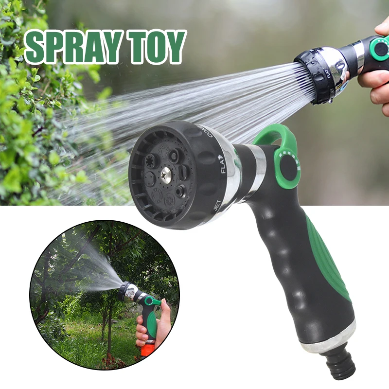 8 spray modes Garden Water Hose Spray Nozzle Anti-Slip and Shock Resistant Design Garden water gun for Watering and Washing