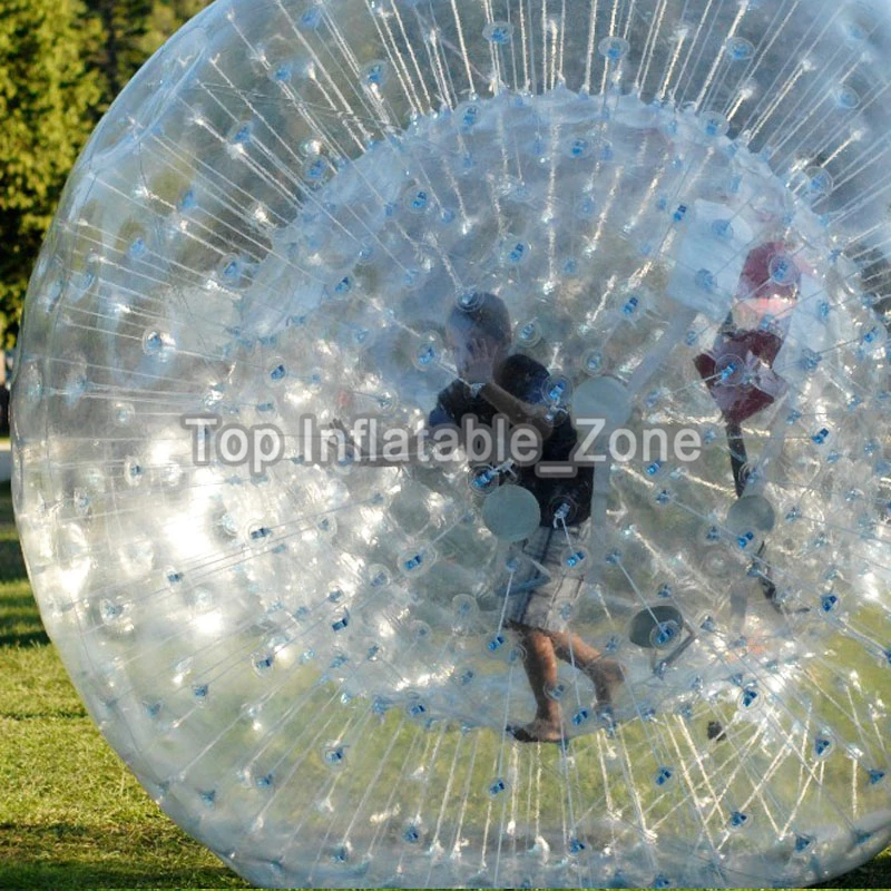 Boule Zorb gonflable en PVC transparent, boule de neige, boule de hamster, personnes à l'intérieur, taille humaine 2.5m, vente