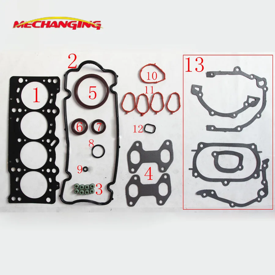 FOR FIAT PANDA PUNTO PALIO SIENA DOBLO SEICENTO 1.1/1.2 188A4.000 187A1.000 Engine gasket Engine Rebuilding Kits 50203200