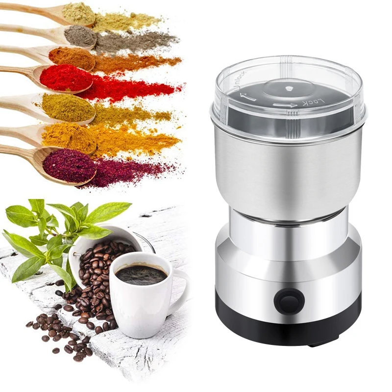 

Small Electric Coffee Grinder Kitchen Cereals Nuts Beans Spices Grains Grinding Machine Mini Powder Grinder