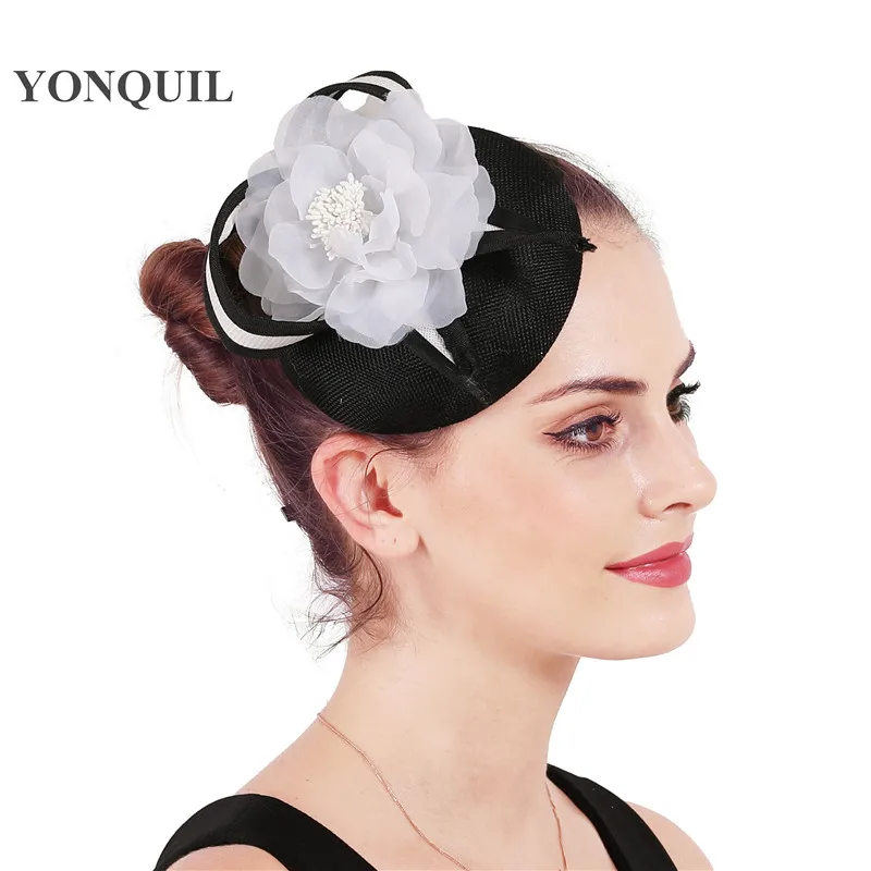 Noiva linda mulher casamento fascinator flor chapéu nupcial casar headwear nice fashion festa jantar acessórios para o cabelo bandana