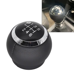 6 Speed Chrome Gear shift knob Stick Lever Pen shifter Handball For Toyota Corolla Rav4 Avensis Yaris D4D Urban Pu Leather MT