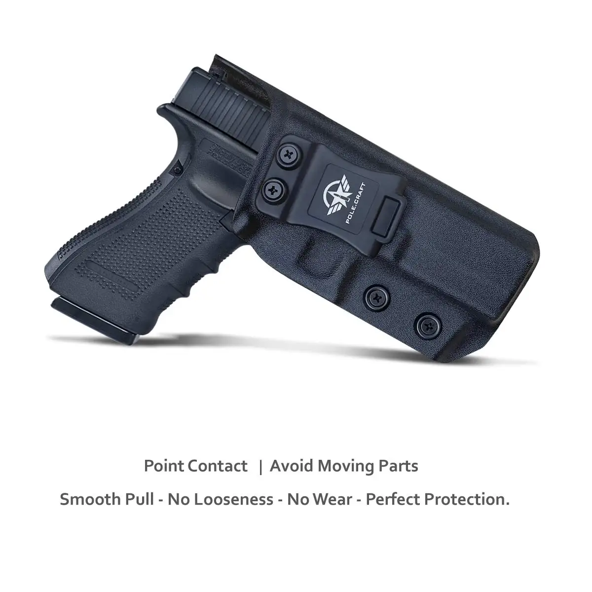 POLE.CRAFT Glock 17 Holster IWB Kydex Holster Custom Fit: Glock17 (Gen 1-5) & Glock 22 / Glock 31 (Gen 3-4)