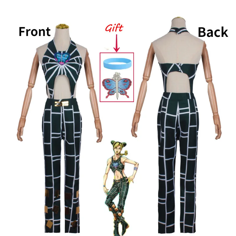 

Sixth Part JoJo‘s Bizarre Adventure Sea Of Stone Jolyne Cujoh Cosplay Costume Anime Trish Una Outfits Skirt Halloween Suit