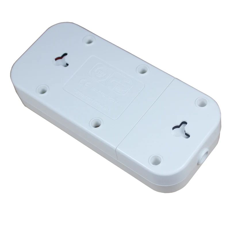 2019 new design 2 socket European 5V 2A USB extension socket LLE-03 White color