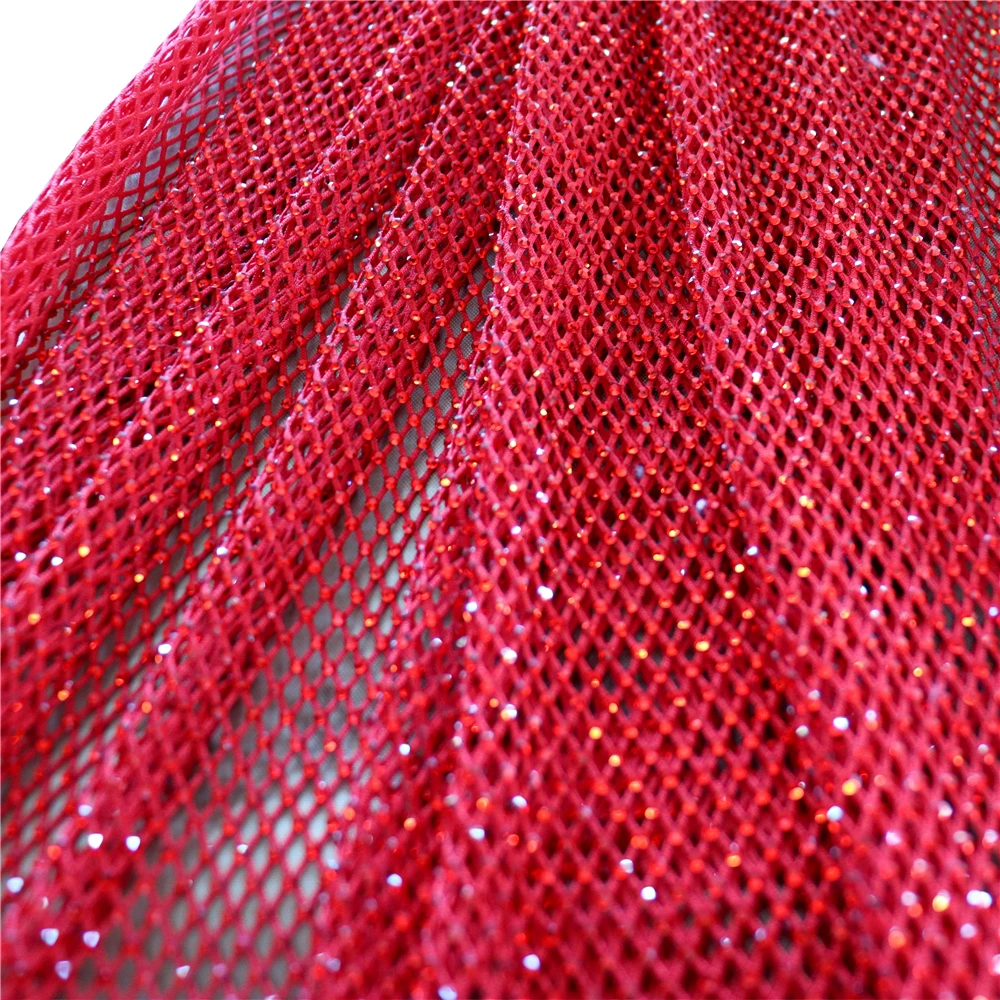 SS10 Crystal DIY Rhinestone Mesh Fabric Sewing Ribbon Net Lace Fabric With twinkle Stones Many Colors 1 meters