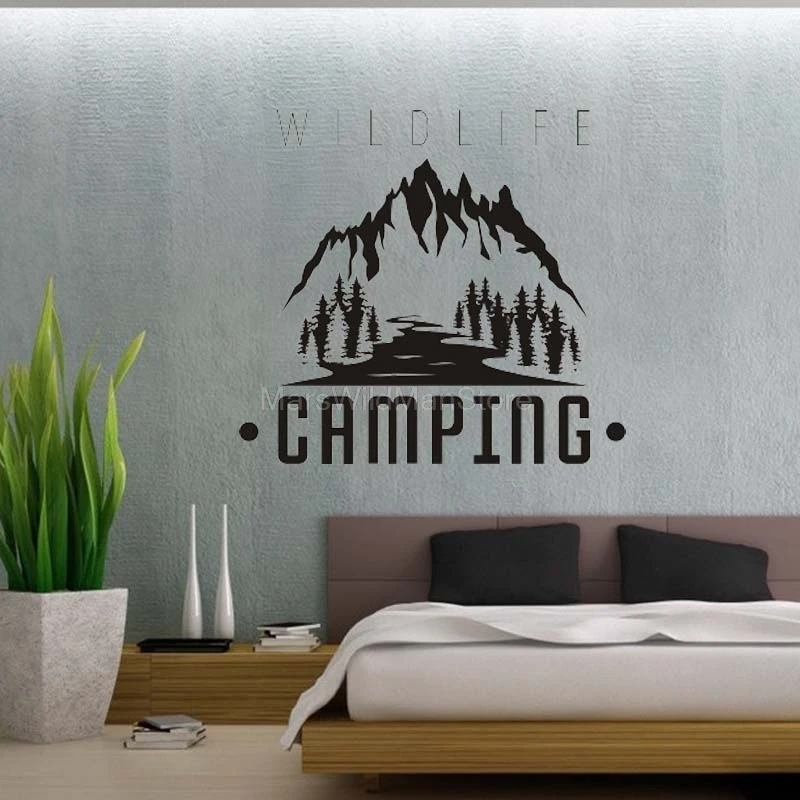 

Mountain Journey Decor Camping Outdoor Adventure Vinyl Wall Decal Living Room Sticker Art