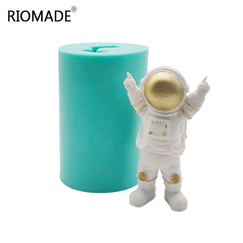 3D Astronaut Silicone Mold DIY Landing On The Moon Styles Fondant Cake Decorating Tools Chocolate Mousse Resin Handmade Mould