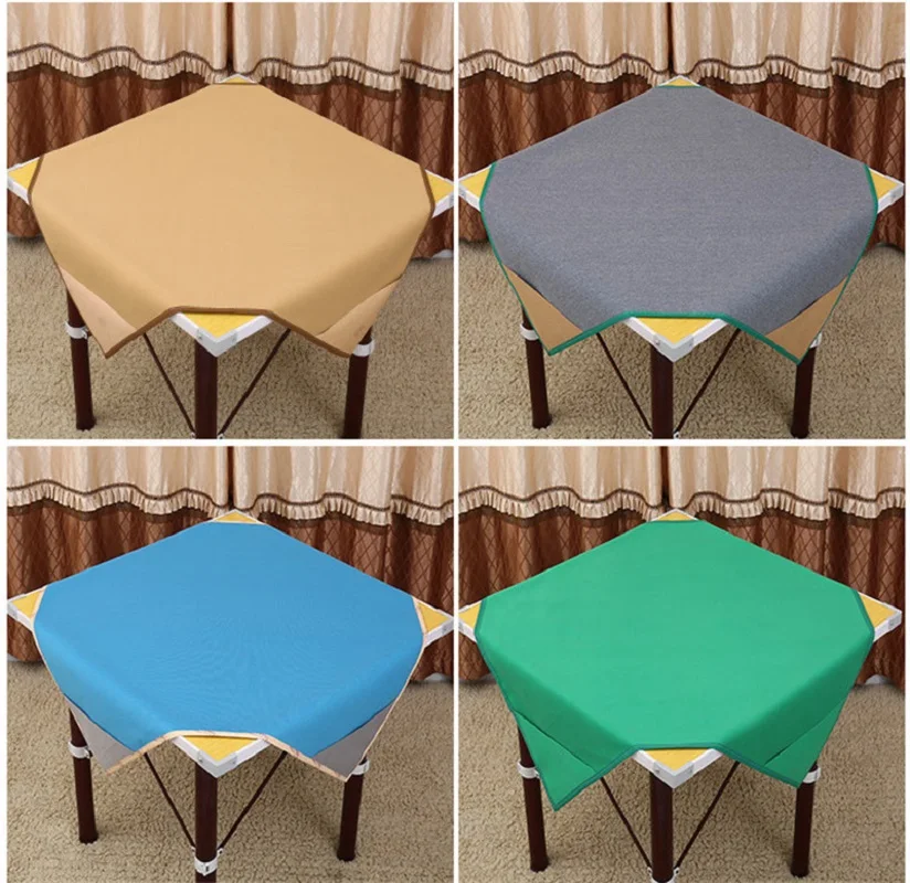 1X1m or 1.2X1.2m Household Silence Mahjong Mat Table Cloth, Board Game Mah-Jong High Grade PU Leather Reduce the Noise