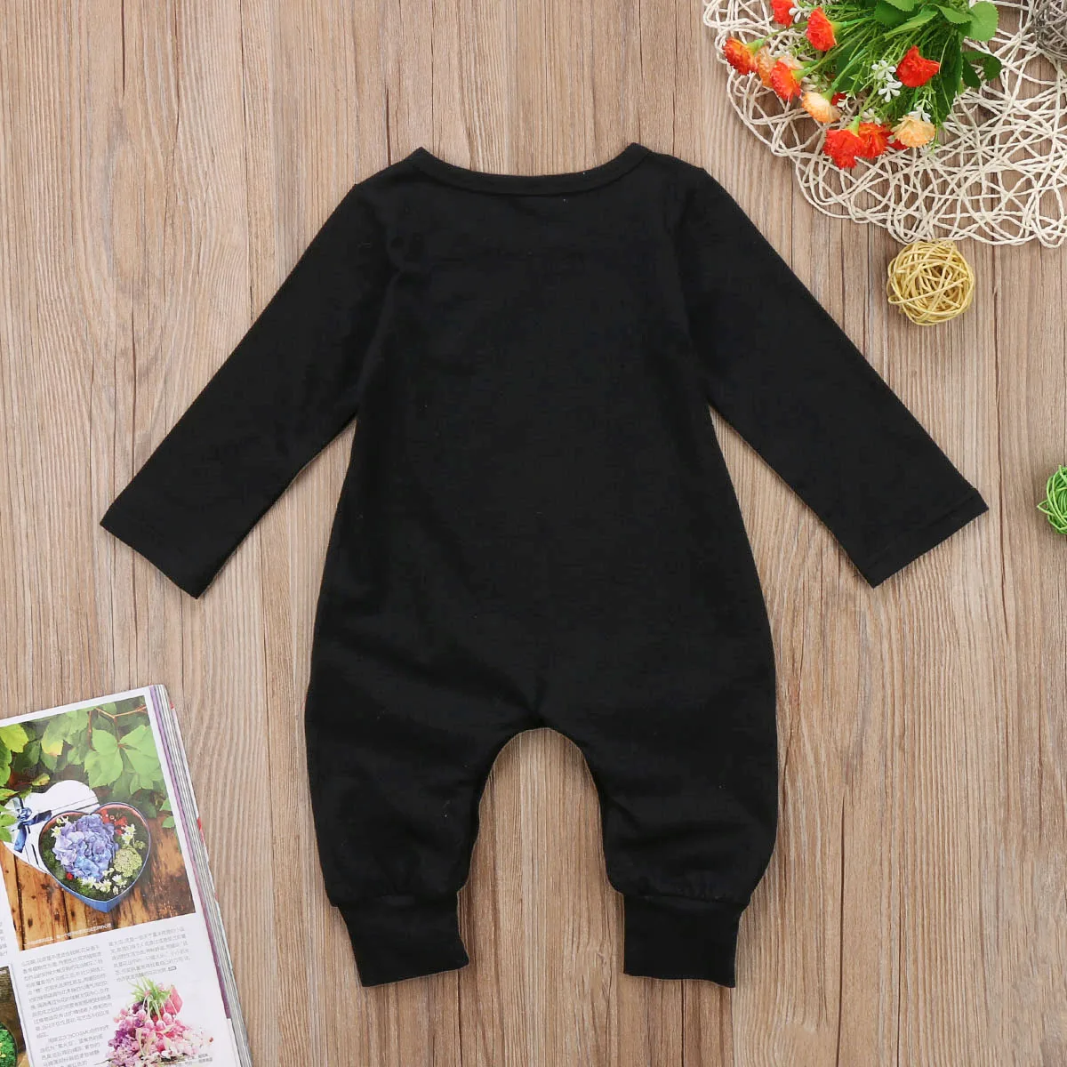 2023 Brand New Fashion Newborn Toddler Infant Baby Boys Romper Long Sleeve Jumpsuit Playsuit Little Boy Outfits Black Clothes