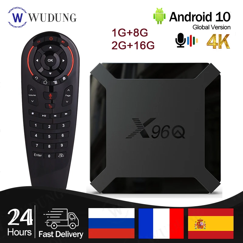 High Quality X96Q Smart TV BOX Android 10.0 Allwinner H313 Quad Core 2GB 16GB 4K HD Set-Top Box PK X96 Mini Fast Shipping