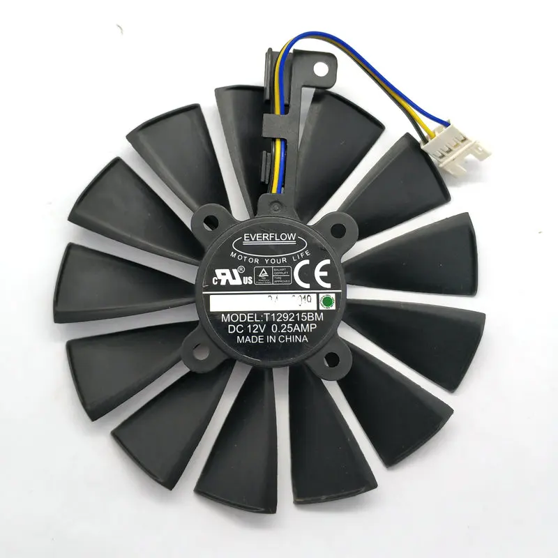 

Original Graphic cards cooling fan T129215BM DC12V 0.25A Diameter 95MM 13 blades