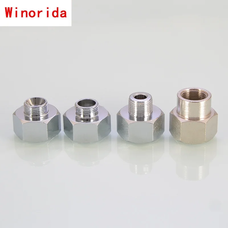 Torneira de rosca fina 3/8 polegadas x 1.5, padrão americano, 1/2 polegadas para 2.5/8 polegadas, fio interno e externo, adaptador direto de válvula triangular