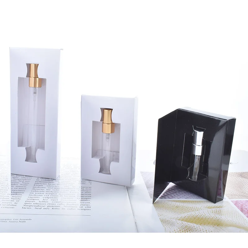 

100pcs/lot Suitable size 14x114mm perfume bottle box White or Black Empty Perfume Bottle Package box No bottle