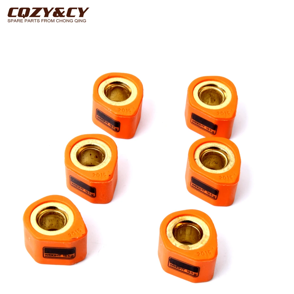 6PC Racing Variator Roller Weights 20x15mm 8g 10g 13g 15g 19g For Kymco Yager125 Motor Spcaer 125 Dink Classic 200