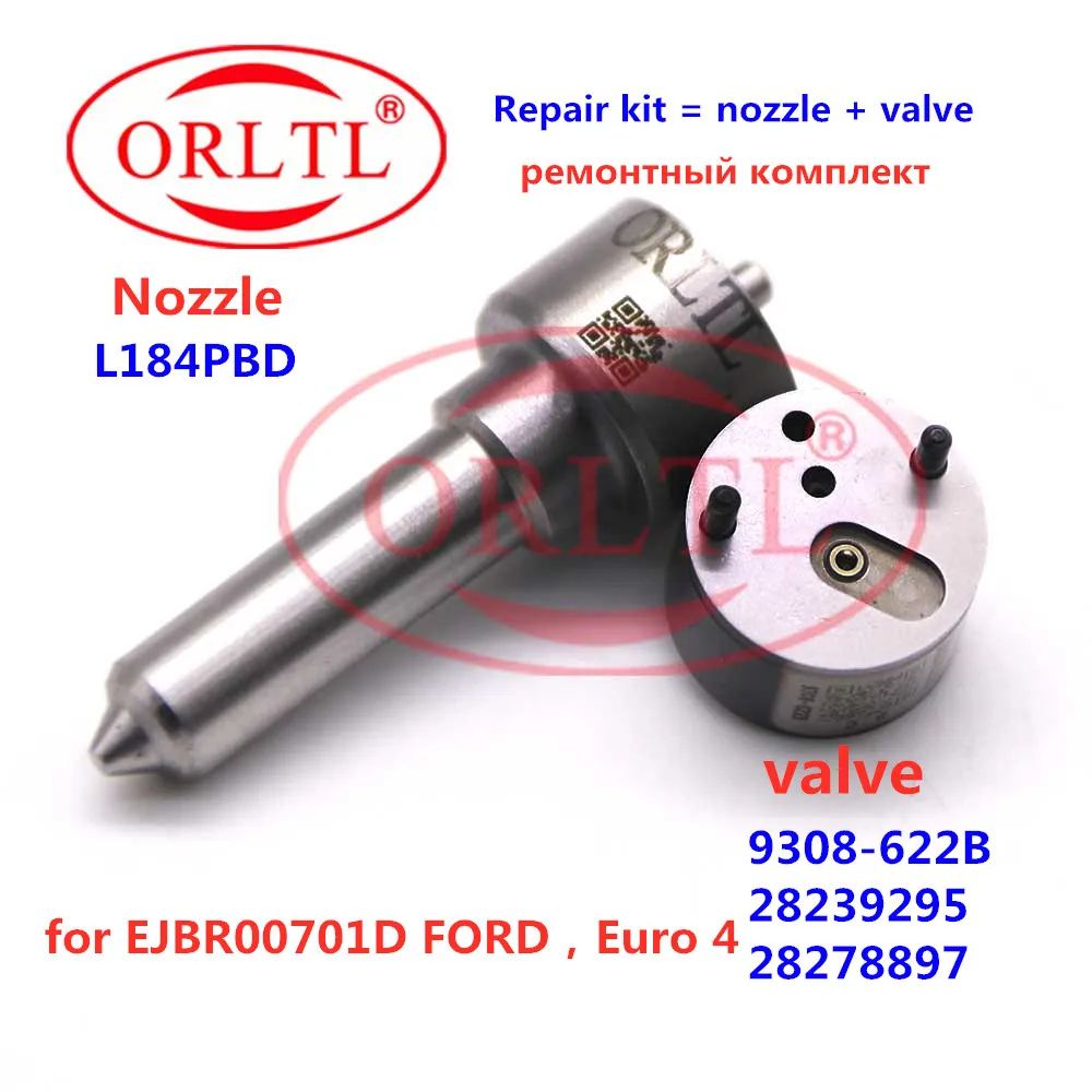 

FOR DELPHI INJECTOR EJBR00701D FORD Euro 4 NOZZLE L184PBD INJECTOR VALVE 9308-22B REPAIR KITS 7135-620