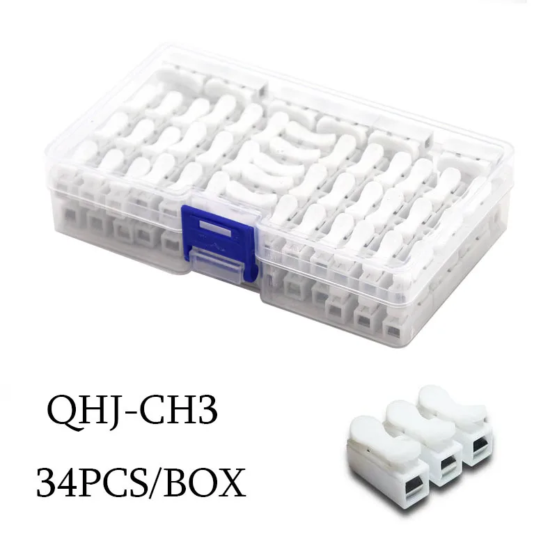 Mini-draad elektrische connector Boxed 222 LED-stripverlichting Snelle connectoren Universele compacte geleider Insteekklemmenblokken