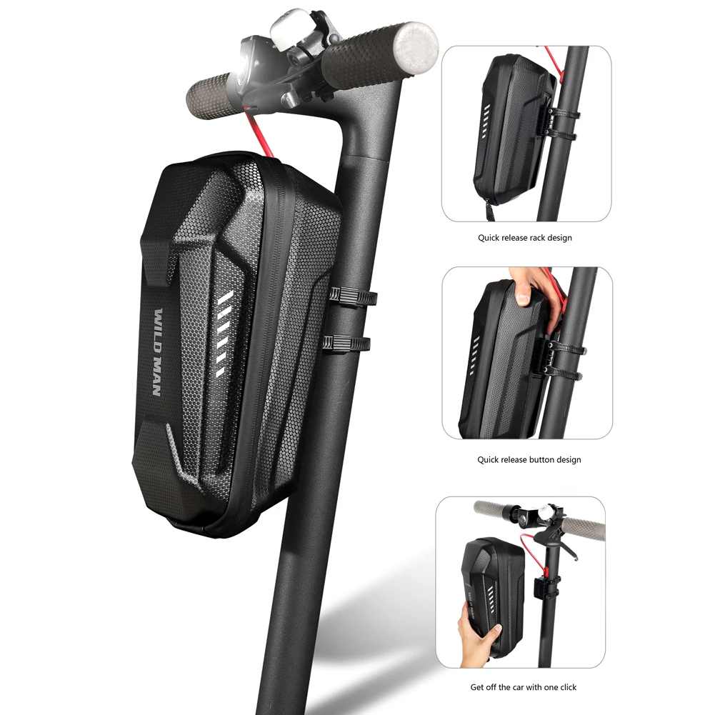 1-5L Universal Scooter Front Bag Electric Scooter Storage Bag Waterproof EVA Hard Shell Bag for Xiaomi Mijia M365 Accessories