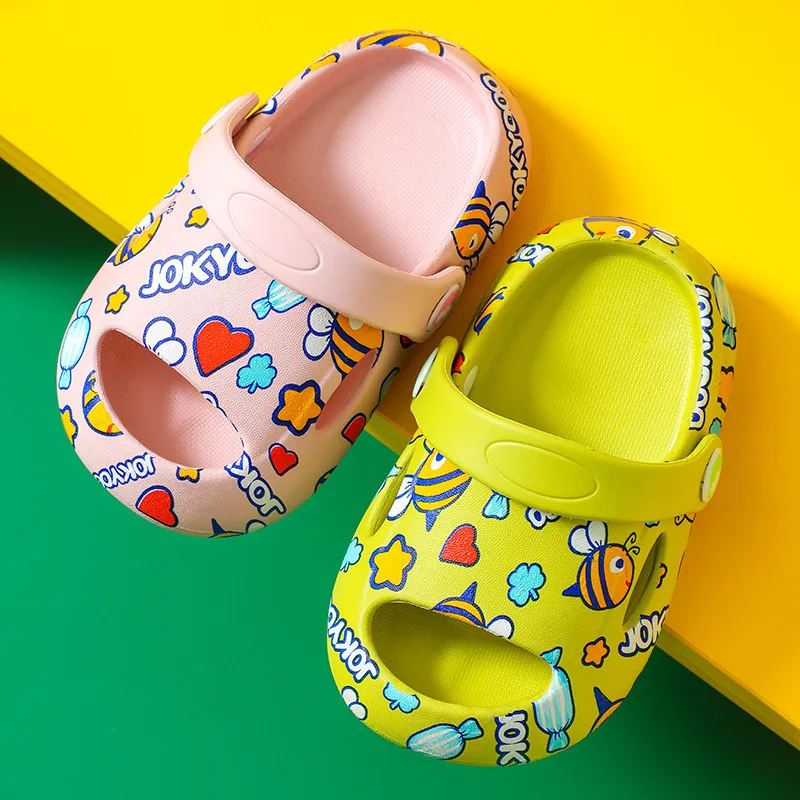 2023 Unisex Summer Newest Kids Slippers Boys Girls Slippers Non-slip Children Beach Shoes Baby Home Sandals Kids Flip Flops