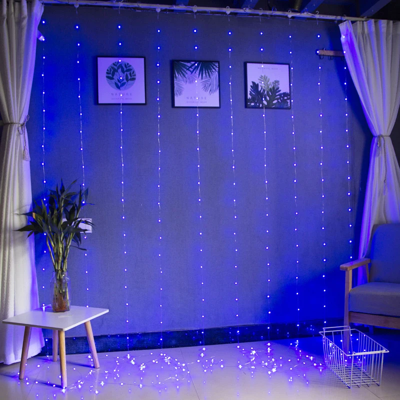 3M LED Remote Control Curtain Fairy Lights USB String Lights Led Christmas Light For Wedding Home Bedroom Window Party Decor