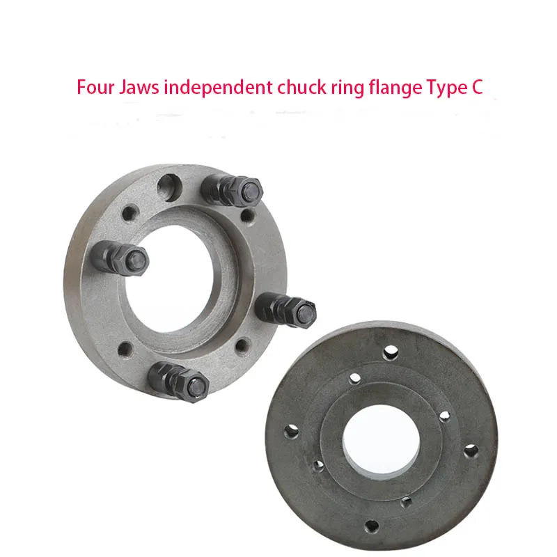 4 Jaws Type C Ring Flange Of Four Jaws Chuck For CNC Machine K72 200-C5 200-C6 250-C6 250-C8 320-C6 Flange Transition Plate