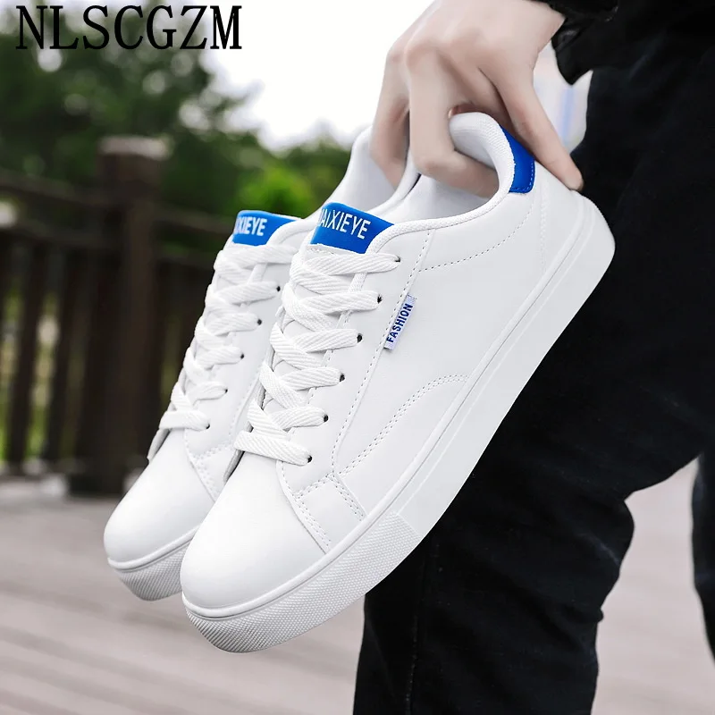 White Sneakers Leather Casual Shoes Men Sports Shoes for Male Luxury Designer Shoes for Man 2024 Skateboard Zapatillas De Hombre