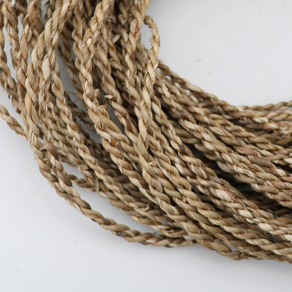 50 Meters Natural Water Hyacinth Straw Rope Handmade Weaving Grass Material Rattan Braids Knit Repair Craft Chair Basket Decor