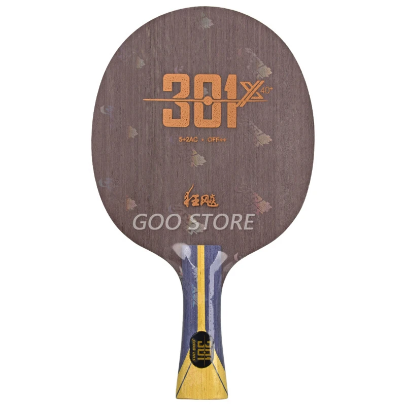 DHS 301 301X Table Tennis Racket 40+ Ball 5 Ply Wood + 2 Ply Fiber Off+ Ping Pong Blade Paddle Fast Attack