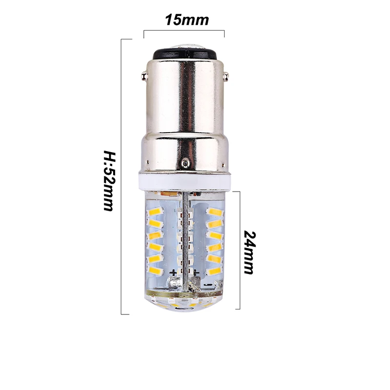Lampka Mini Led Corn Bulb B15 B15D 12V Super 3014 Smd 12 V Volt Energy Saving Silicone Body Candle Spotlight Sewing Lighting