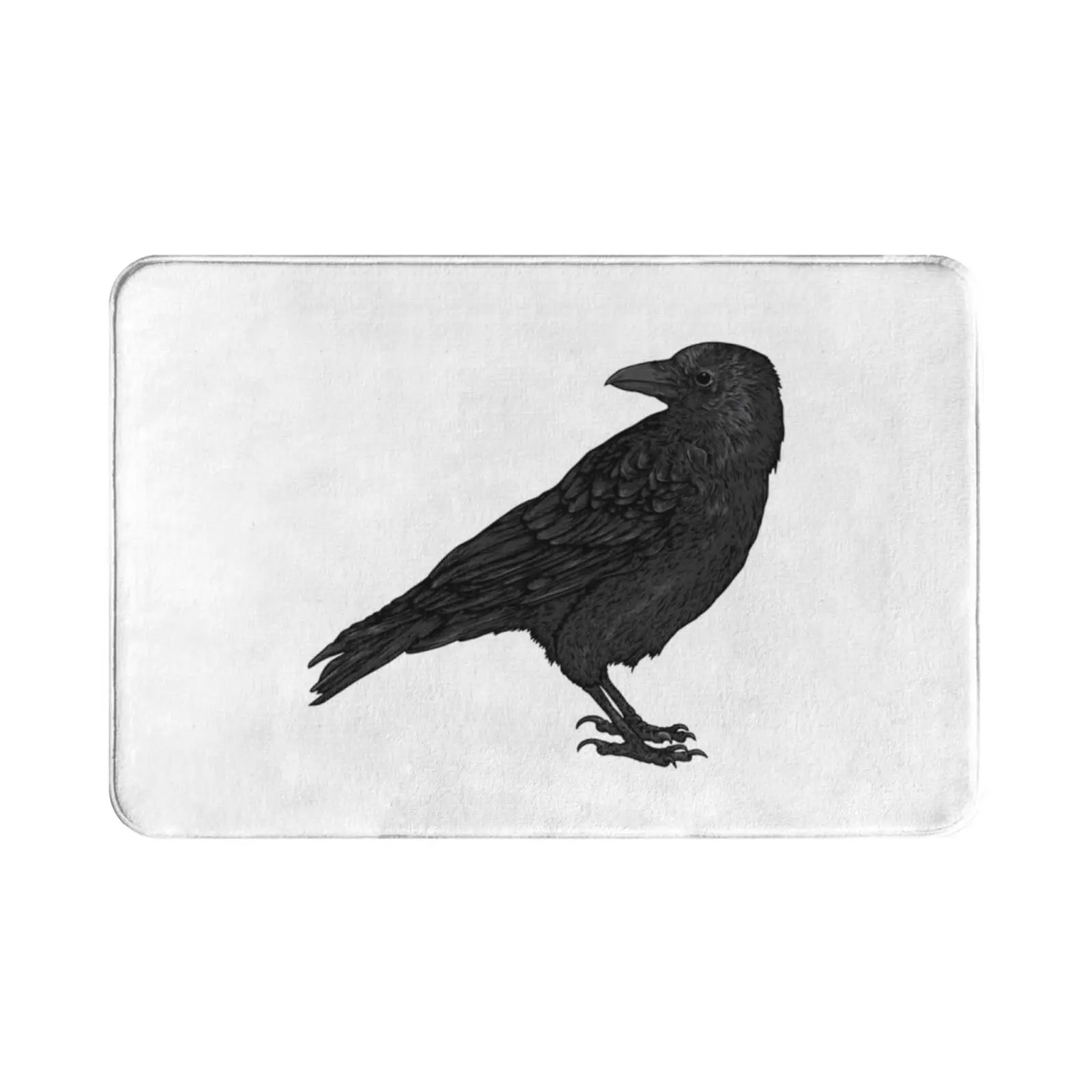 Raven Carpet Mat Rug Cushion Soft Crow Poe Gothic The Raven Blackbird Edgar Allan Poe Jackdaw Magpie Nevermore Raven