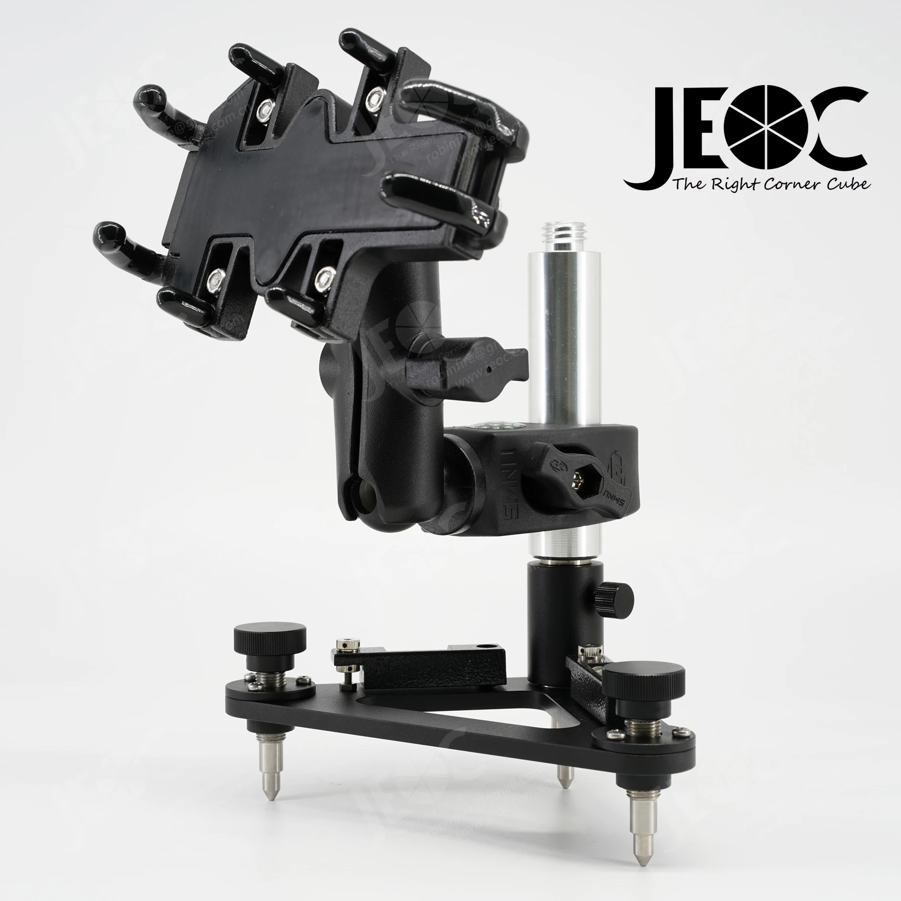 JEOC Tribrach Set with Extension Rod for Prism and Holder for Tablet, Set Up for Laser Tracker, Land Surveying Equipment