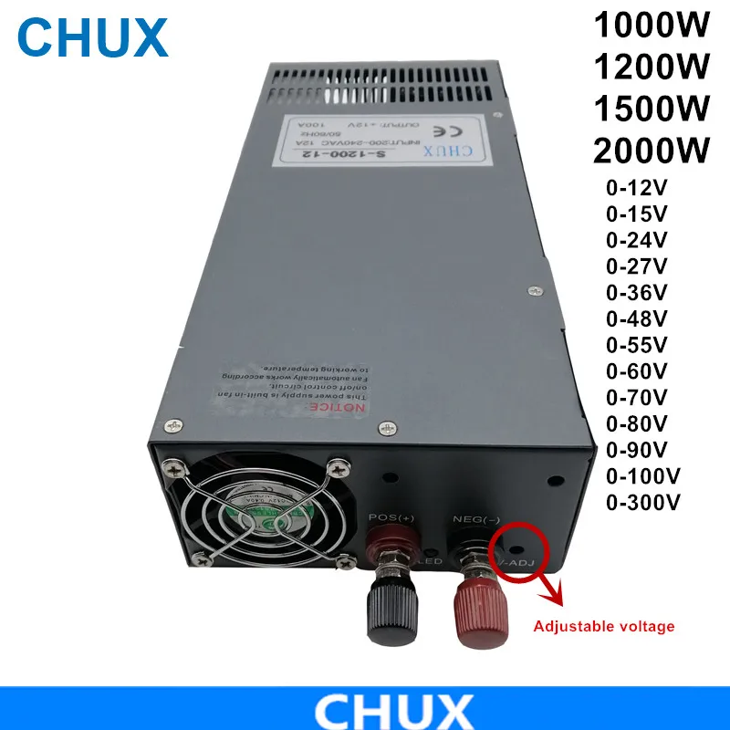 chux switching power supply ac dc power supply para cnc cctv led light 12v 24v 36v 48v 55v 110v 1000w 1500w 01