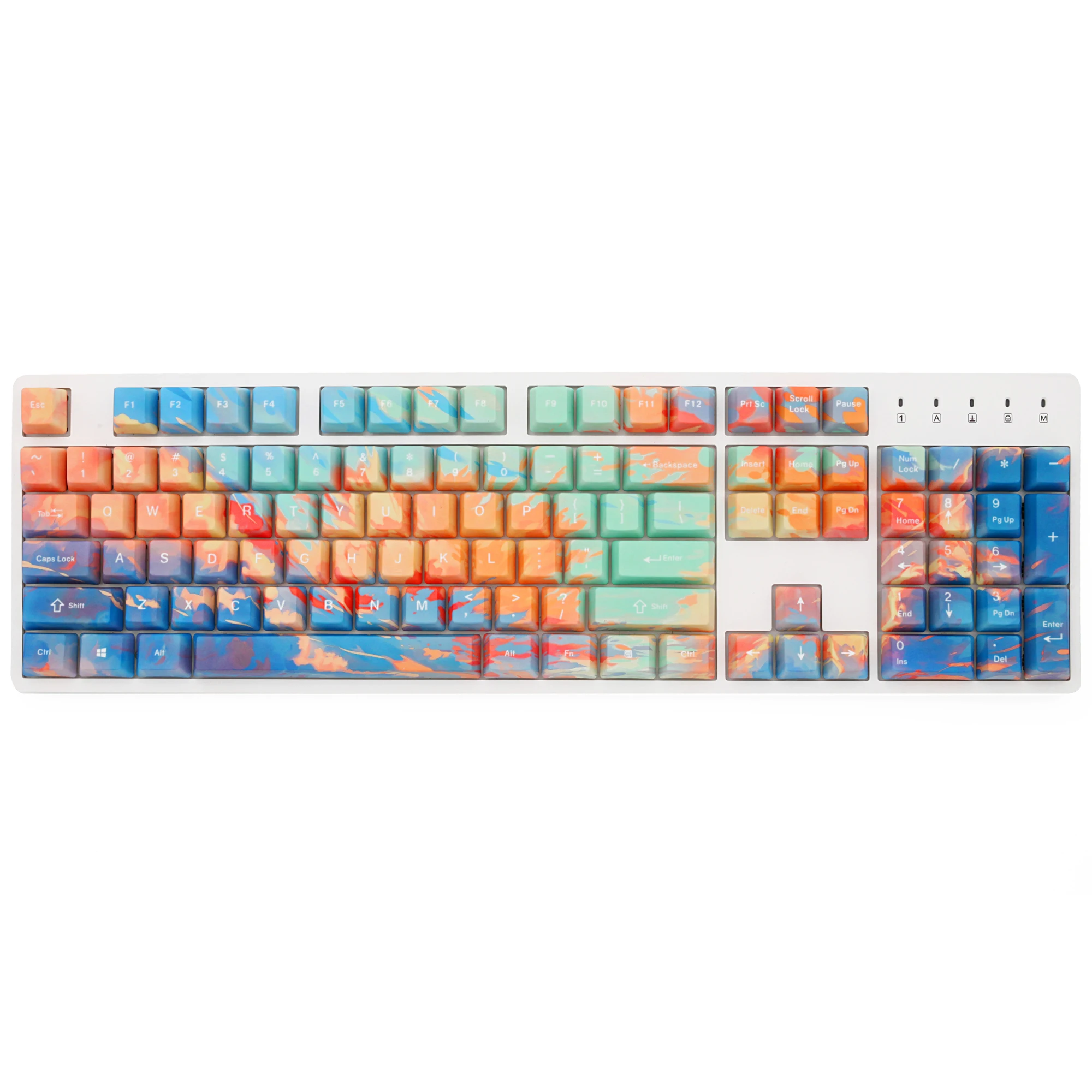 

1 set/109keys PBT OEM height Five-sided Heat Sublimation Sunset Keycap Mechanical Keyboard Customization for cherry MX switch