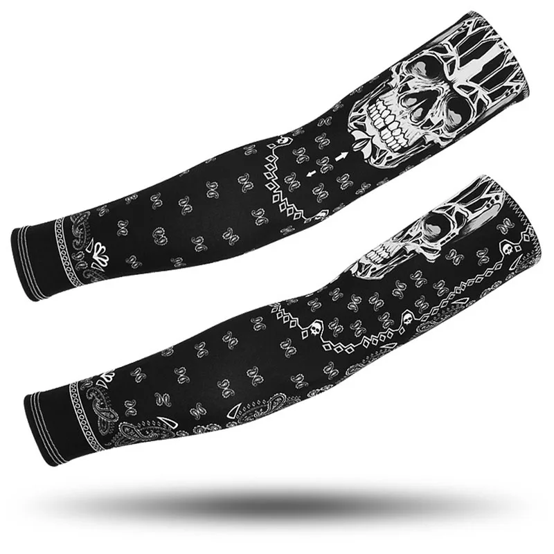 UV Solar Arm Sleeves Paisley Game Arm Warmers, Cycling Cuffs, Quick Dry, Sport Gaming Tattoo Sleeve, Elbow Pad, Arm Cover